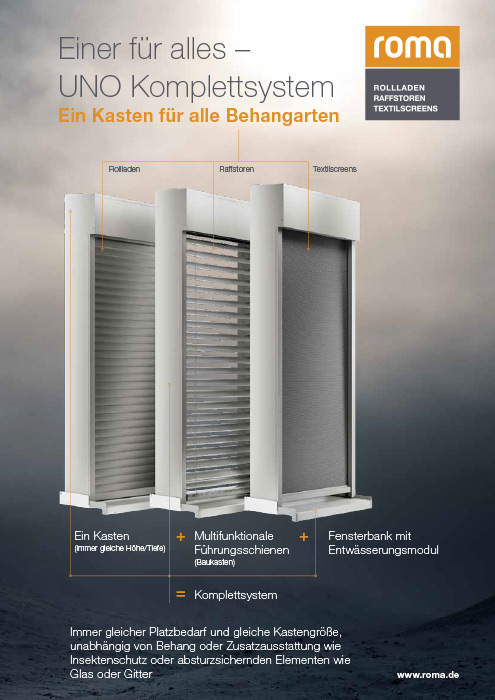 Katalogtitel Komplettsystem UNO von Roma