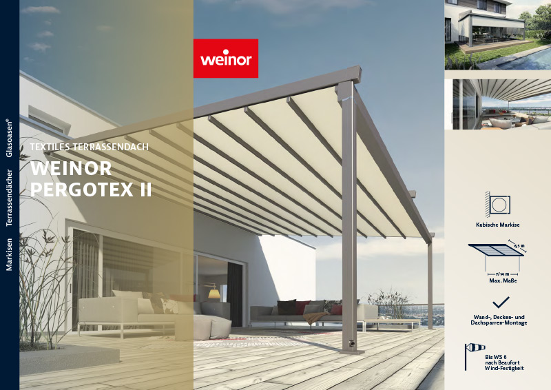 Katalogtitel Pergotex II - weinor