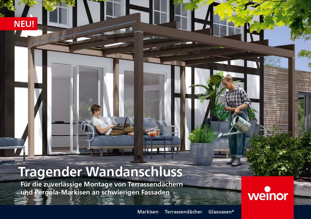 Prospekttitel Tragender Wandanschluss - weinor